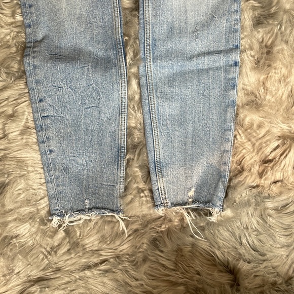 Zara Denim Skinny Jeans Women's SZ 4 Distressed Raw Hem Preloved - Picture 2 of 6